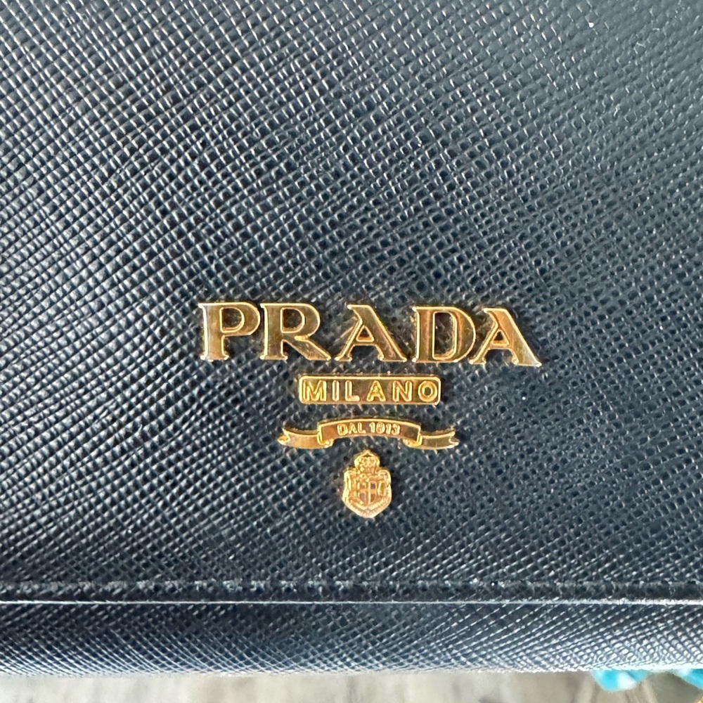 Prada Black Leather Chain crossbody bag wallet on chain - Picture 9 of 14
